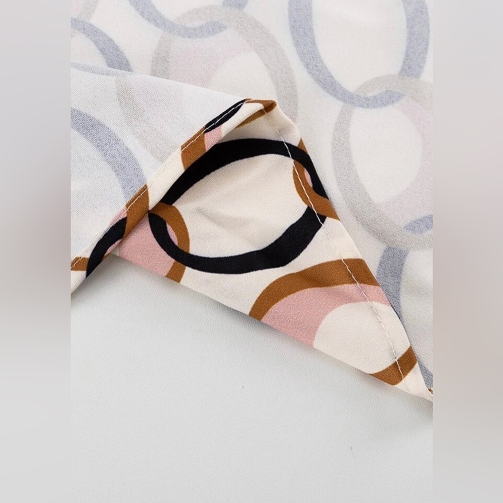 Elegant Loose Fit Long Sleeve Two-Piece Blouse & Trouser Pants Cord Set - Picture 12 of 16